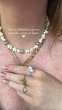 Collana pietre e perle naturali grigie