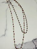 Collana doppia granito e perle