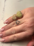 Anello chevalier cuore puntinato