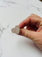 Anello Cuore Big pavè