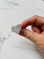 Anello Cuore Big pavè