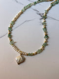 Collana pietre naturali toni del verde