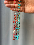 Collana corallo turchese