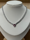 Collana tennis “Greta” cuore LUX