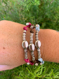 Bracciale cordino con pepita in argento925
