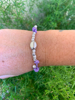 Bracciale cordino con pepita in argento925
